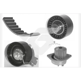 Pompe à eau + kit de courroie de distribution HUTCHINSON KH281WP37