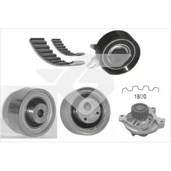 Pompe à eau + kit de courroie de distribution HUTCHINSON KH326WP61