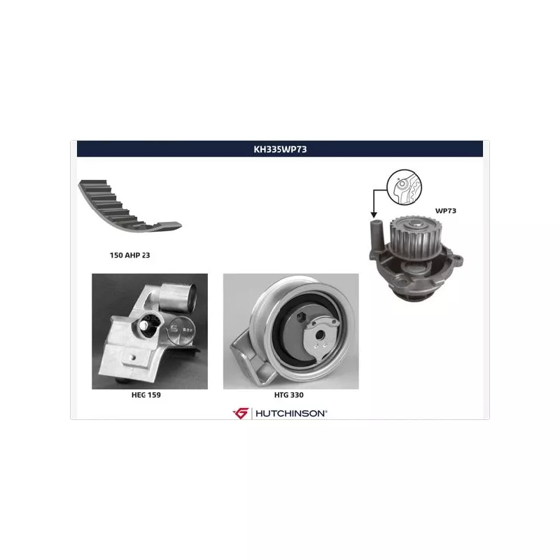 Pompe à eau + kit de courroie de distribution HUTCHINSON KH335WP73