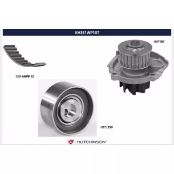 Pompe à eau + kit de courroie de distribution HUTCHINSON KH351WP107
