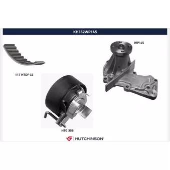 Pompe à eau + kit de courroie de distribution HUTCHINSON KH352WP145