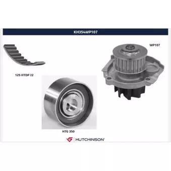Pompe à eau + kit de courroie de distribution HUTCHINSON KH354WP107