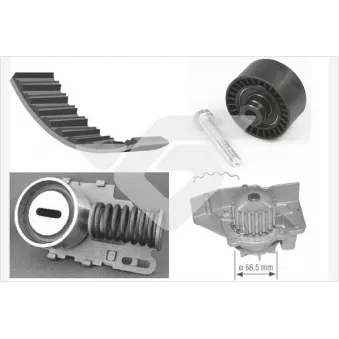 Pompe à eau + kit de courroie de distribution HUTCHINSON KH42WP12