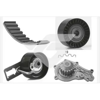 Pompe à eau + kit de courroie de distribution HUTCHINSON KH450WP64