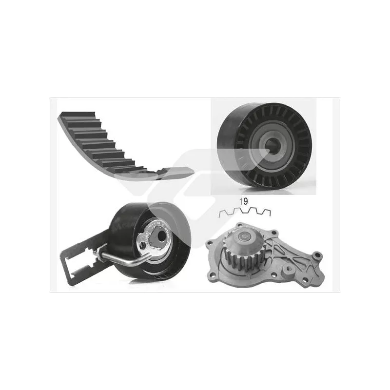 Pompe à eau + kit de courroie de distribution HUTCHINSON KH450WP64