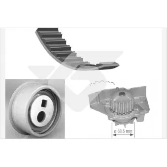 Pompe à eau + kit de courroie de distribution HUTCHINSON KH45WP12
