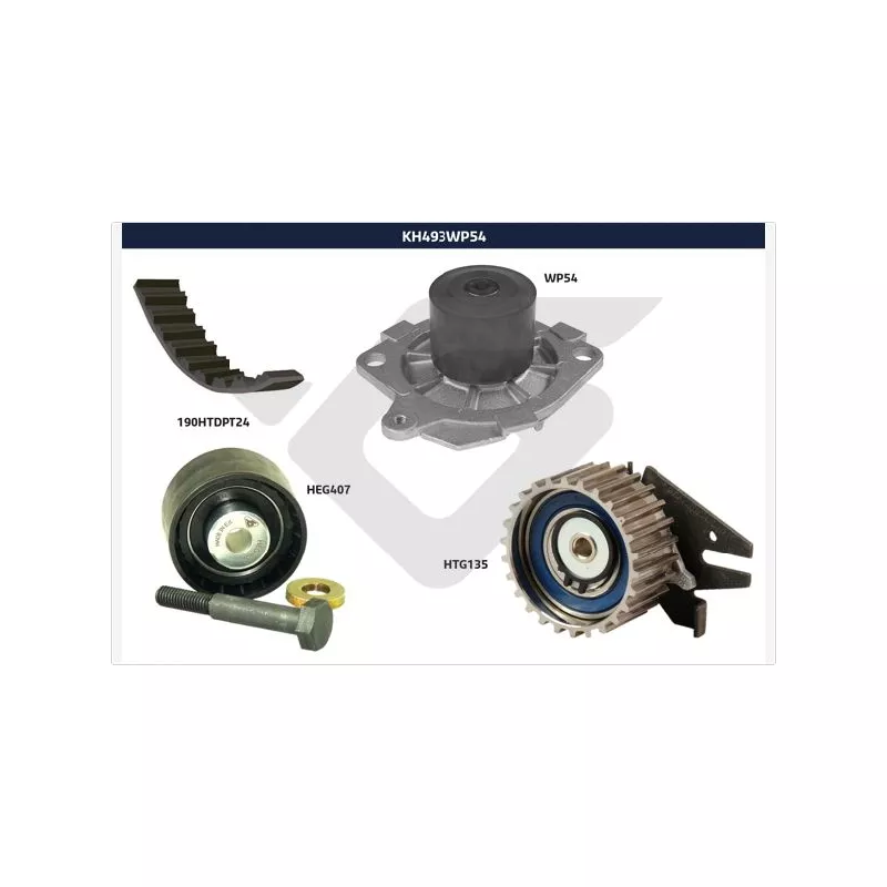 Pompe à eau + kit de courroie de distribution HUTCHINSON KH493WP54