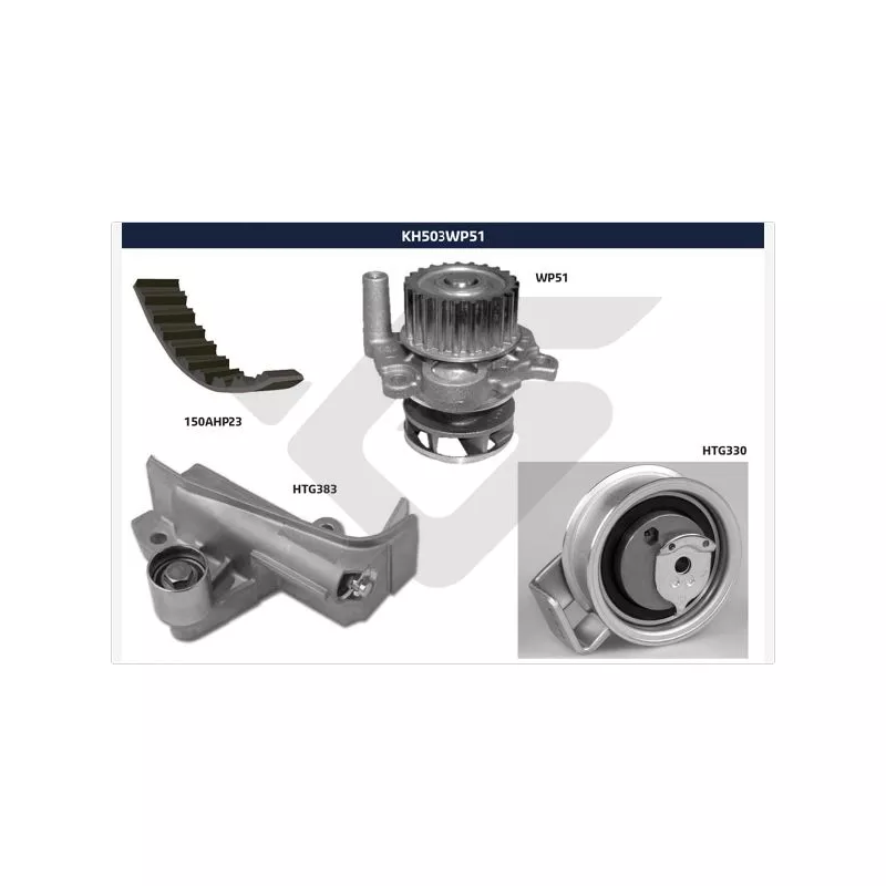 Pompe à eau + kit de courroie de distribution HUTCHINSON KH503WP51