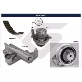 Pompe à eau + kit de courroie de distribution HUTCHINSON KH503WP73
