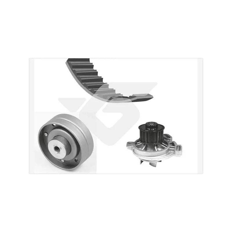 Pompe à eau + kit de courroie de distribution HUTCHINSON KH53WP03