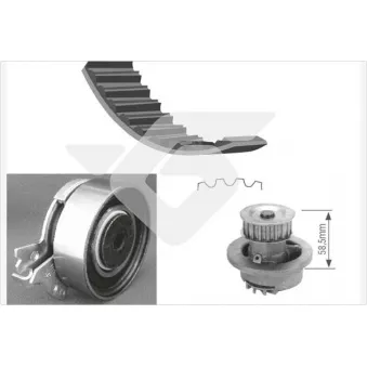 Pompe à eau + kit de courroie de distribution HUTCHINSON KH60WP02