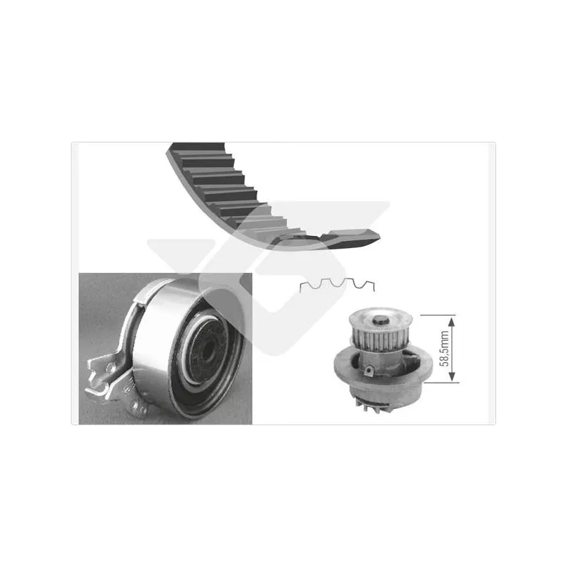 Pompe à eau + kit de courroie de distribution HUTCHINSON KH60WP02