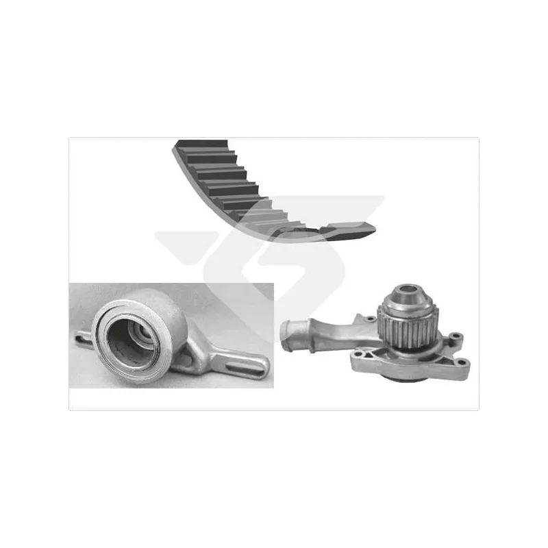 Pompe à eau + kit de courroie de distribution HUTCHINSON KH61WP06