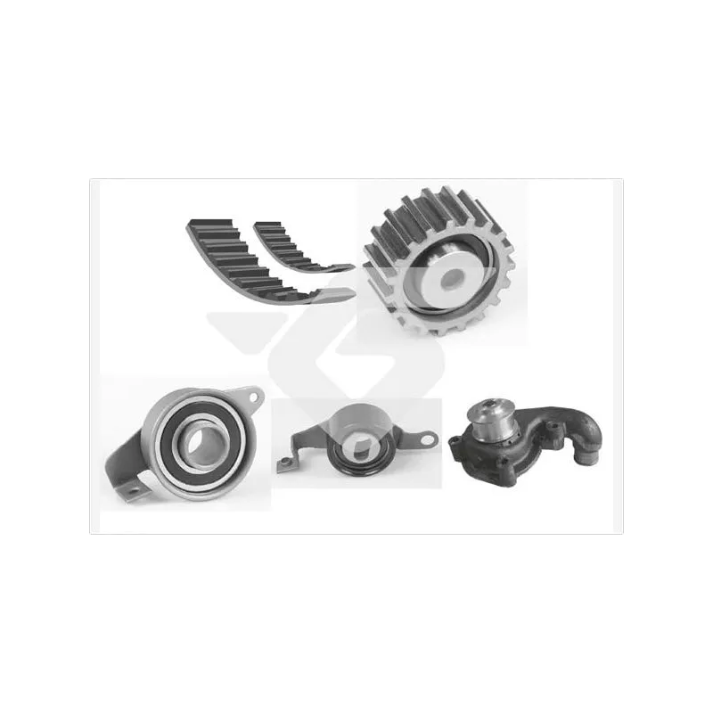 Pompe à eau + kit de courroie de distribution HUTCHINSON KH64WP70