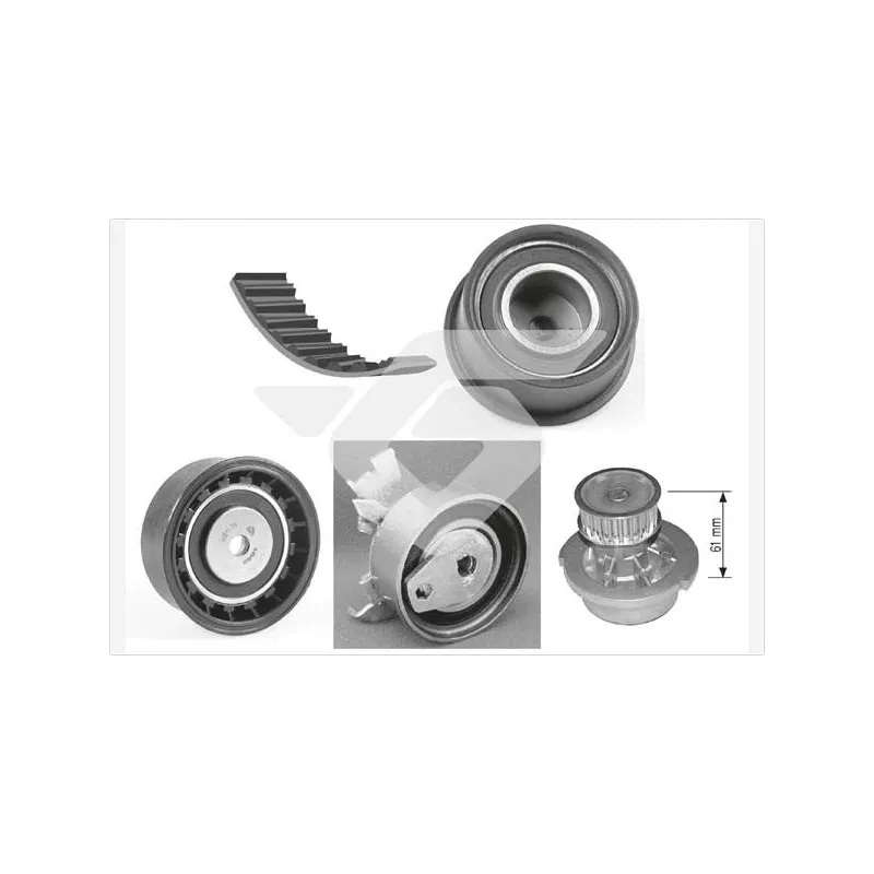 Pompe à eau + kit de courroie de distribution HUTCHINSON KH82WP19