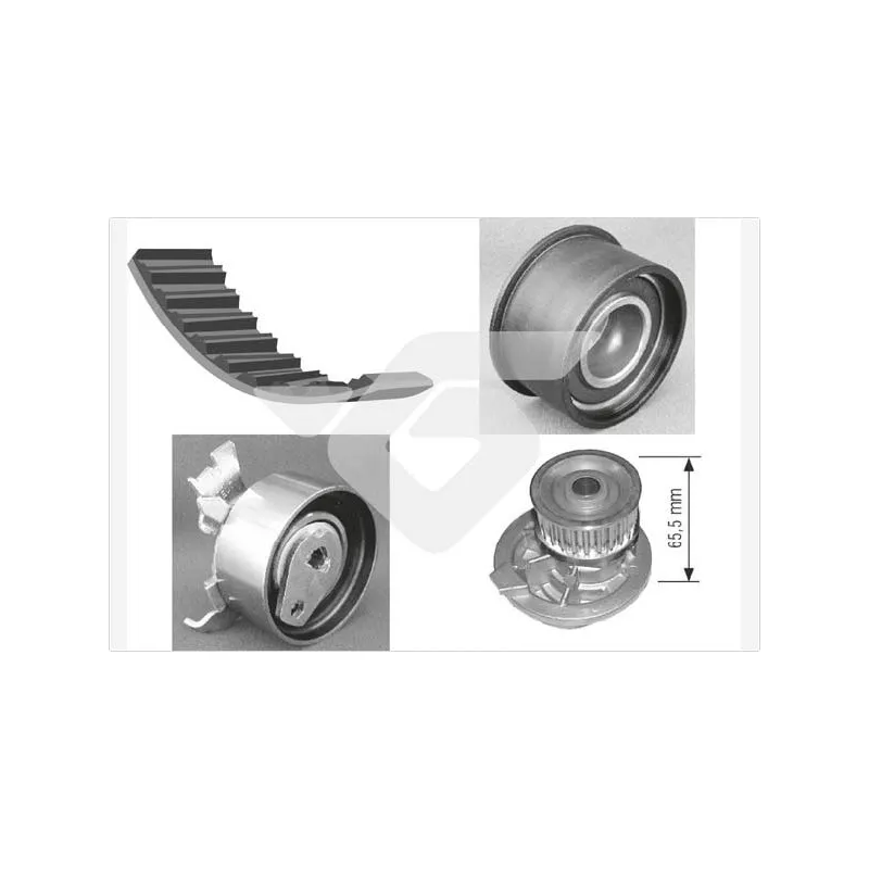 Pompe à eau + kit de courroie de distribution HUTCHINSON KH96WP20