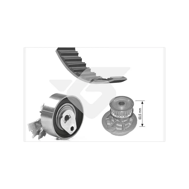 Pompe à eau + kit de courroie de distribution HUTCHINSON KH98WP21