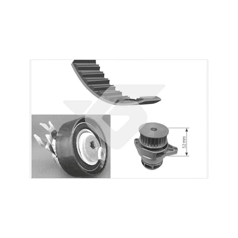 Pompe à eau + kit de courroie de distribution HUTCHINSON KH99WP24
