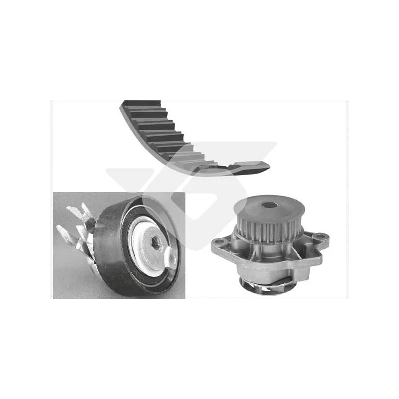 Pompe à eau + kit de courroie de distribution HUTCHINSON KH99WP33