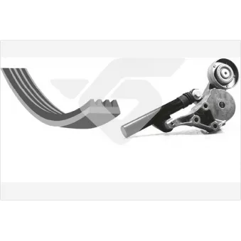 Jeu de courroies trapézoïdales à nervures HUTCHINSON KHV109