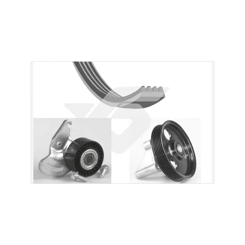 Jeu de courroies trapézoïdales à nervures HUTCHINSON KHV169