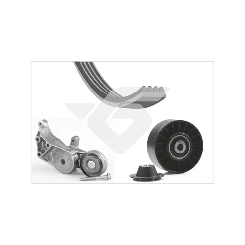 Jeu de courroies trapézoïdales à nervures HUTCHINSON KHV207