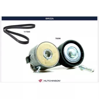 Jeu de courroies trapézoïdales à nervures HUTCHINSON KHV224