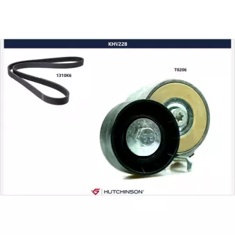 Jeu de courroies trapézoïdales à nervures HUTCHINSON KHV228