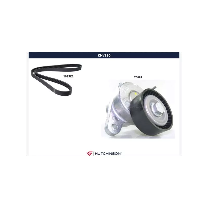 Jeu de courroies trapézoïdales à nervures HUTCHINSON KHV230