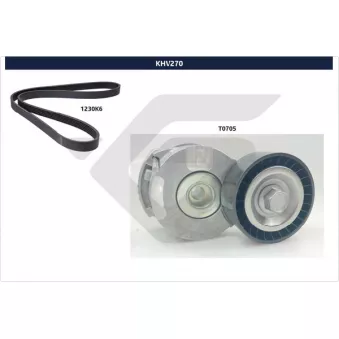 Jeu de courroies trapézoïdales à nervures HUTCHINSON KHV 270