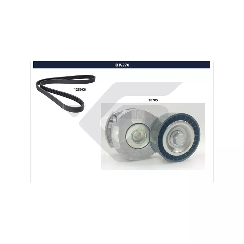 Jeu de courroies trapézoïdales à nervures HUTCHINSON KHV 270