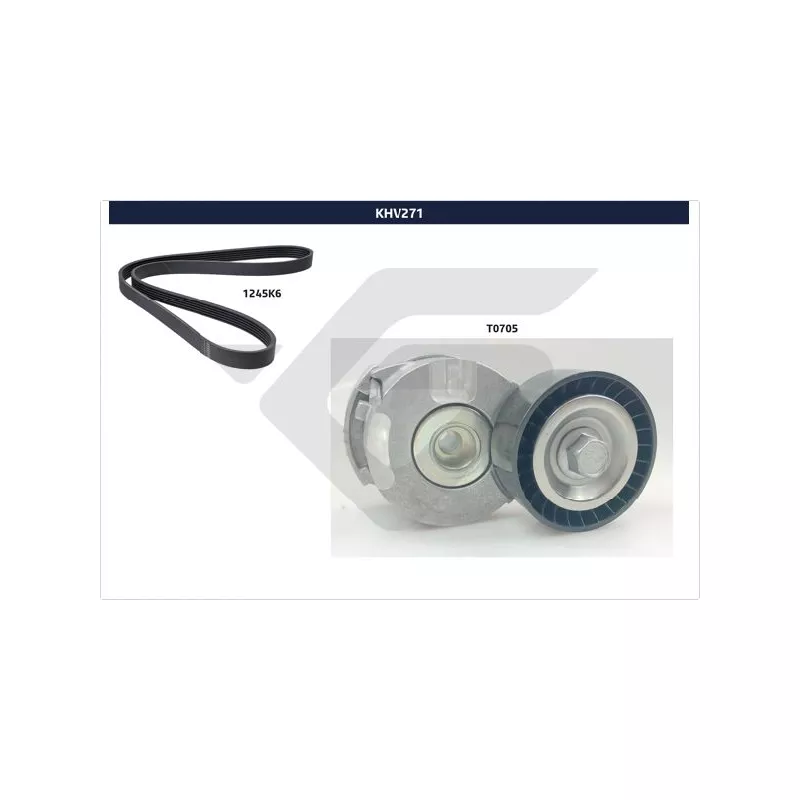 Jeu de courroies trapézoïdales à nervures HUTCHINSON KHV 271