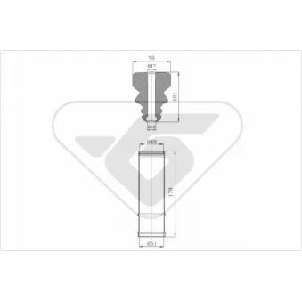 Kit de protection contre la poussière, amortisseur HUTCHINSON KP007