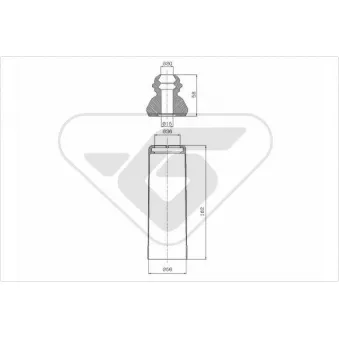 Kit de protection contre la poussière, amortisseur HUTCHINSON KP044