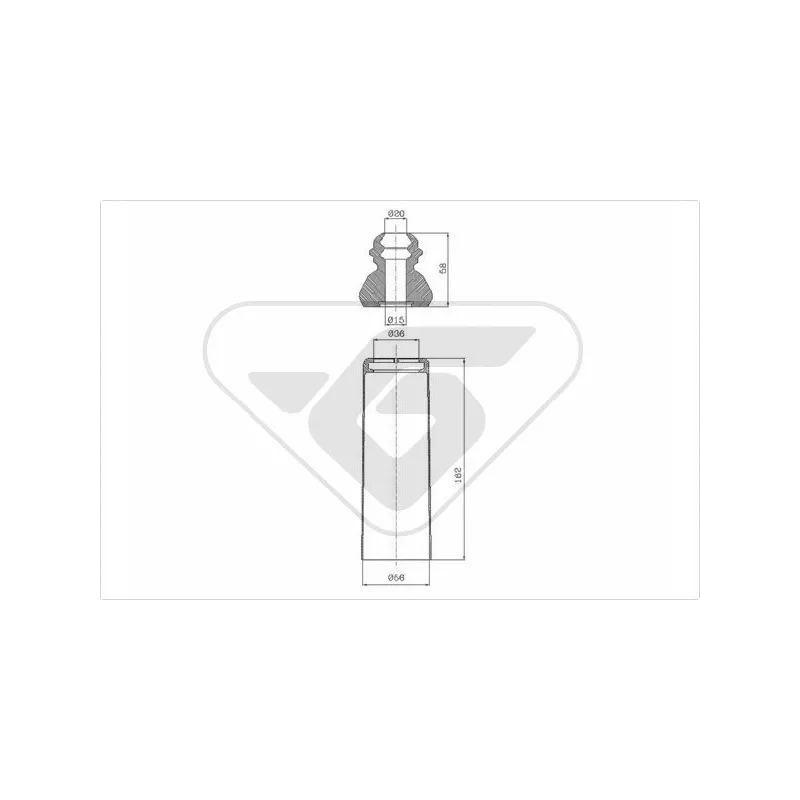 Kit de protection contre la poussière, amortisseur HUTCHINSON KP044