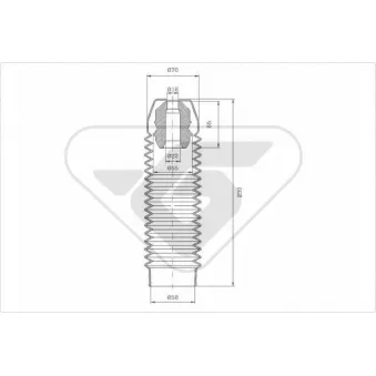 Kit de protection contre la poussière, amortisseur HUTCHINSON KP091