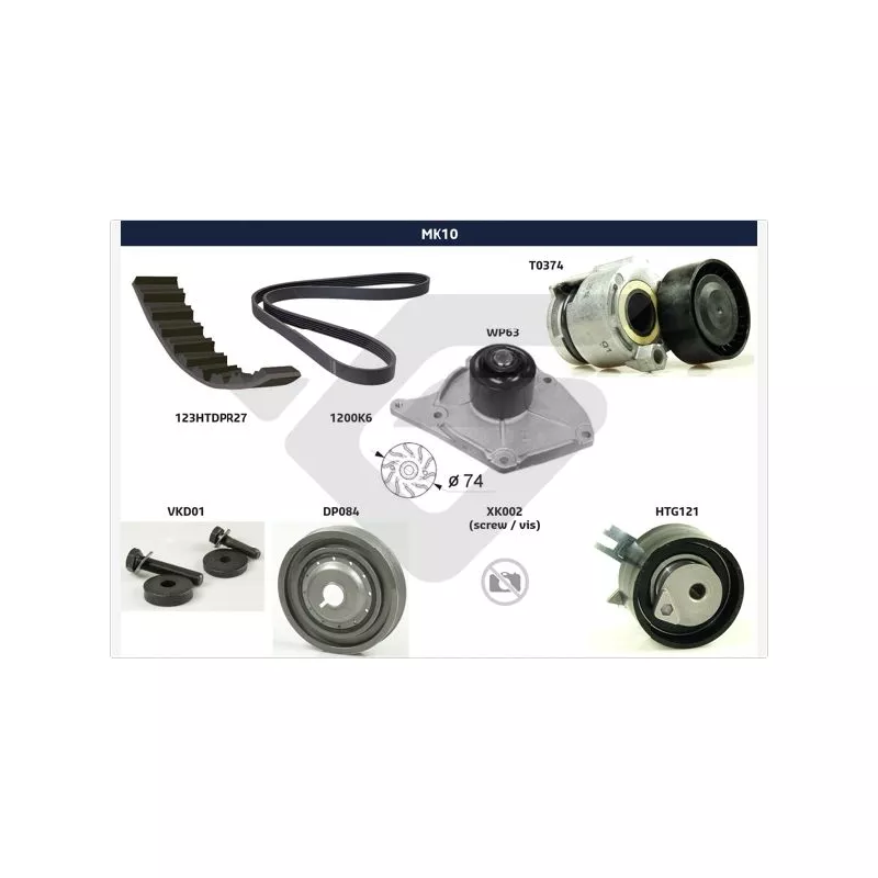 Kit de distribution HUTCHINSON MK10