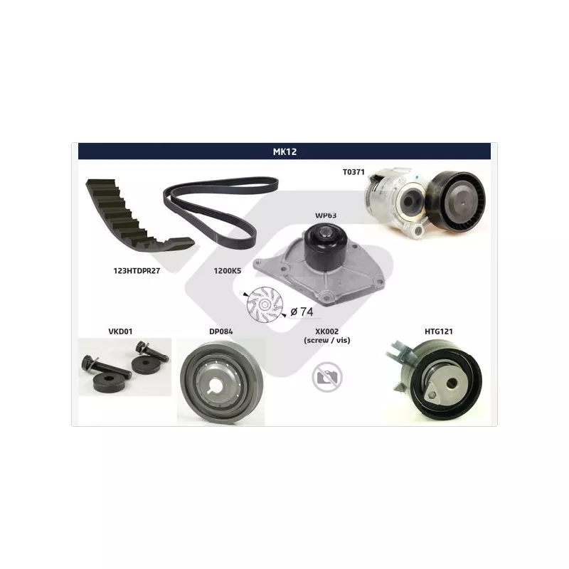 Kit de distribution HUTCHINSON MK12