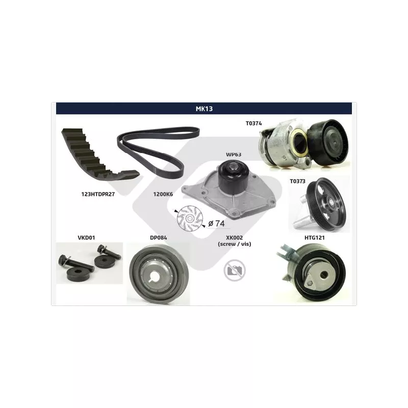 Kit de distribution HUTCHINSON MK13