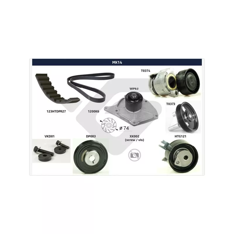 Kit de distribution HUTCHINSON MK14