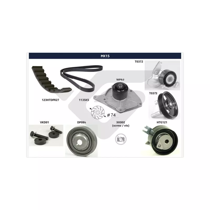 Kit de distribution HUTCHINSON MK15