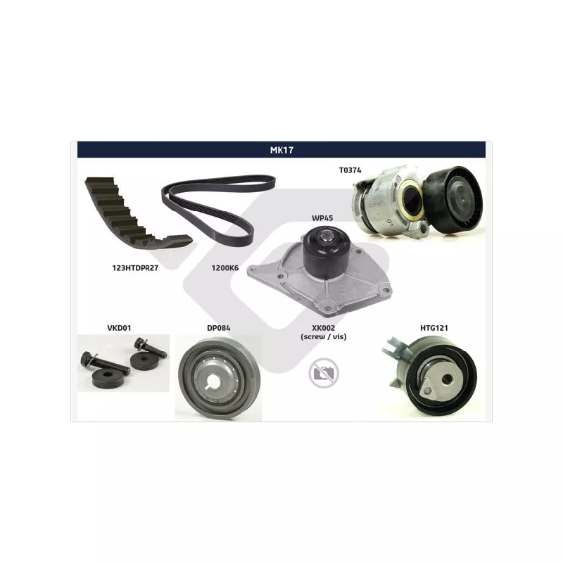Kit de distribution HUTCHINSON MK17
