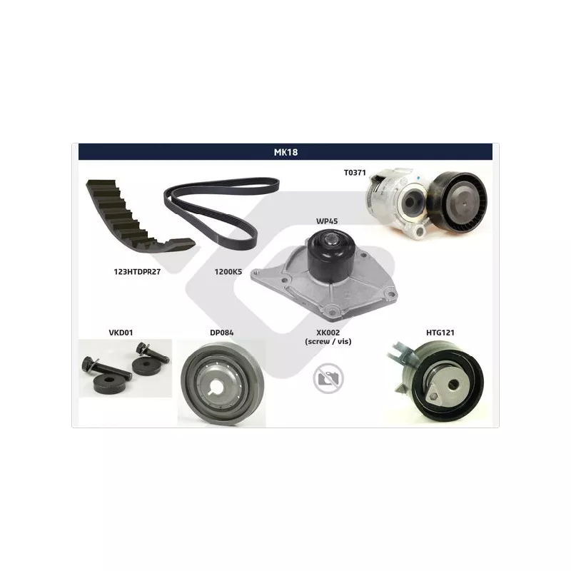 Kit de distribution HUTCHINSON MK18