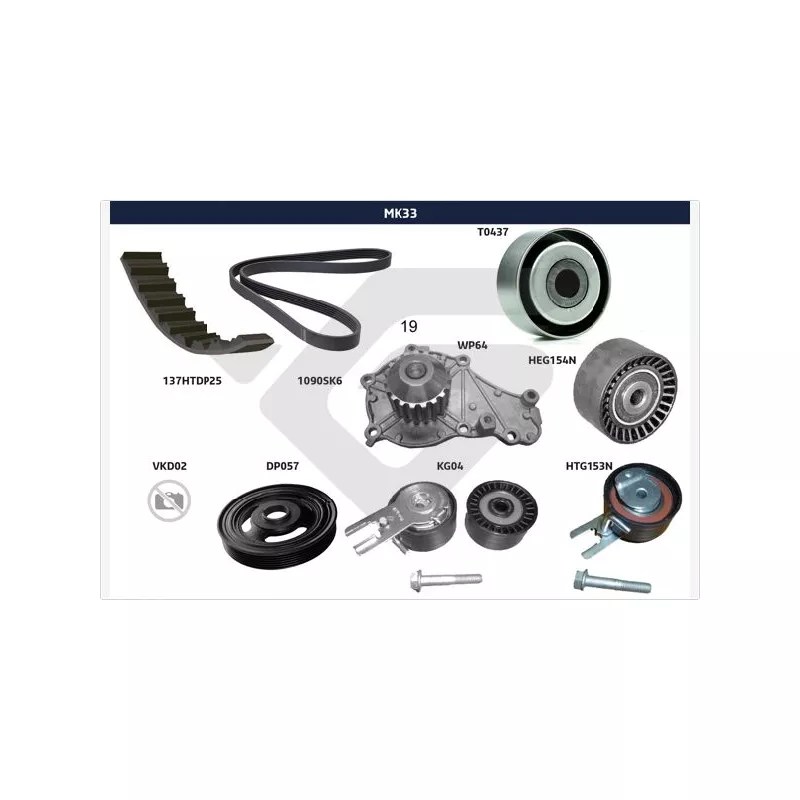 Kit de distribution HUTCHINSON MK33