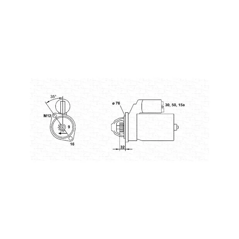 Démarreur MAGNETI MARELLI 943253145010