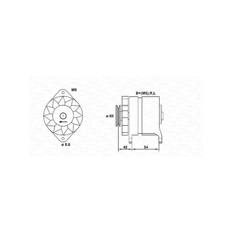 Alternateur MAGNETI MARELLI 943346054010