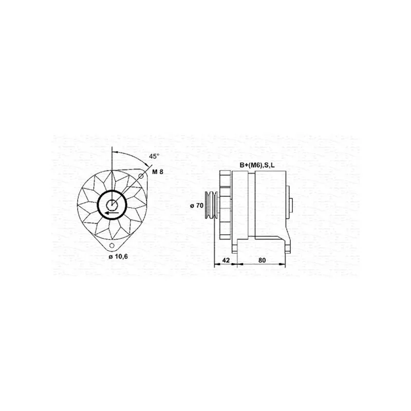 Alternateur MAGNETI MARELLI 943346062010