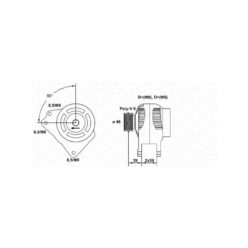 Alternateur MAGNETI MARELLI 943355003010