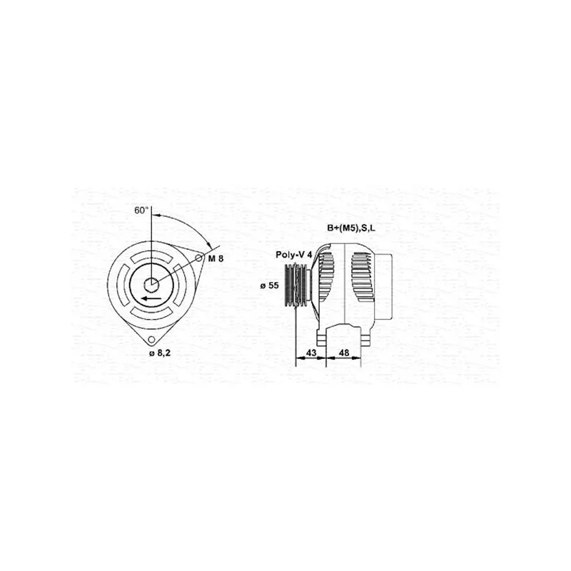 Alternateur MAGNETI MARELLI 943355177010