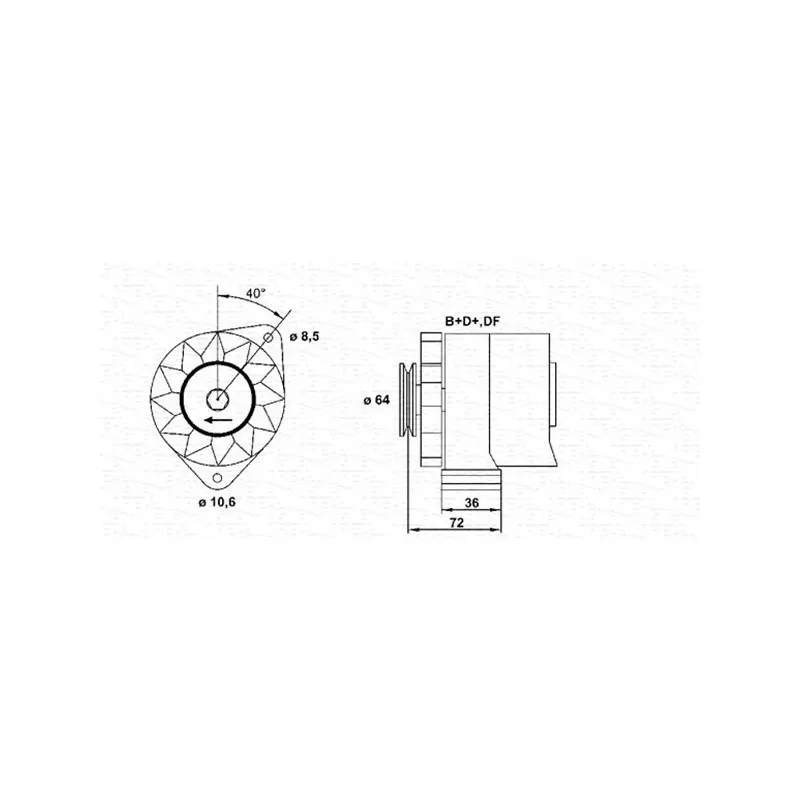 Alternateur MAGNETI MARELLI 943356134010